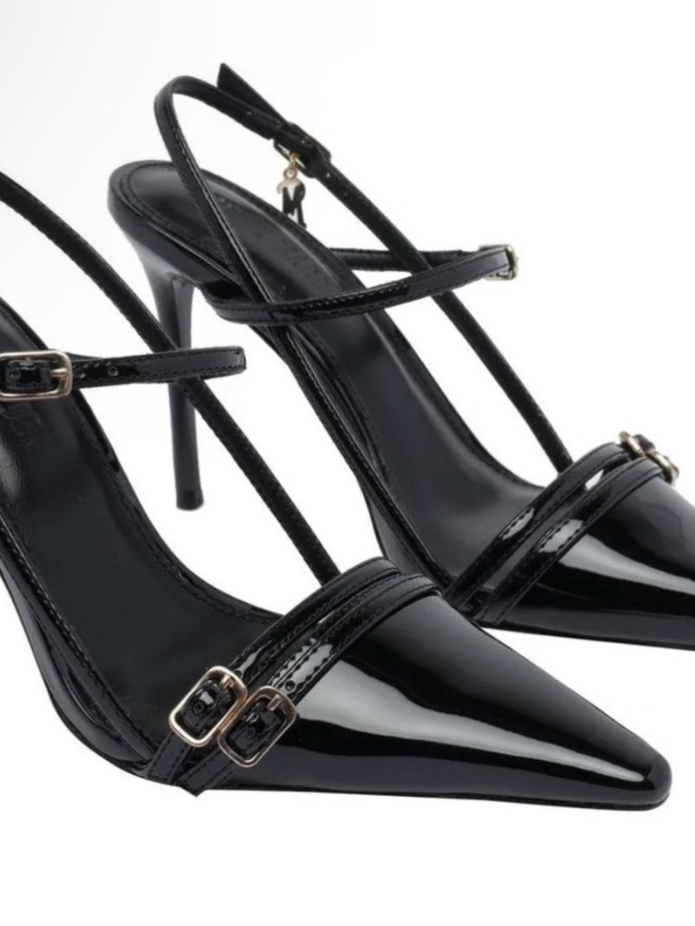 Steve Madden black patent Deagan heels